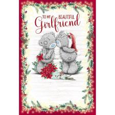Beautiful Girlfriend Bears Kissing Me to You Bear Christmas Card Image Preview